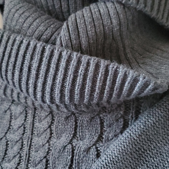 Dark Gray Cowl loose Sweater - Picture 2 of 8